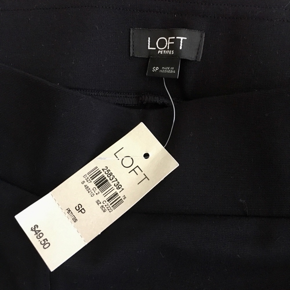 S Black loft pixie pants (petite)